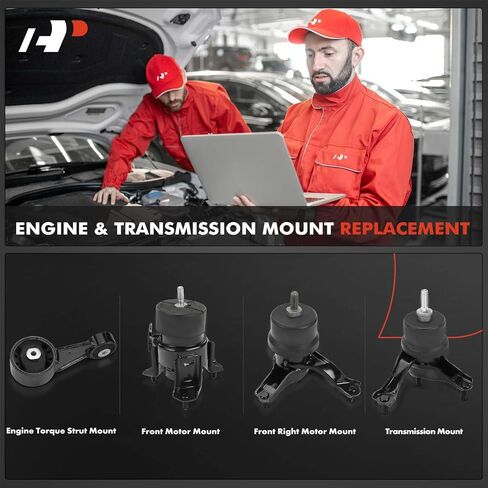 A-Premium 4PCS Engine Motor Mount Transmission Mount and Torque Strut Mount Kit Compatible with Toyota Avalon 2005 2006 2007, 3.5L, Automatic Transmission, Replace# 123720A040, 123620P010 in Saudi Arabia