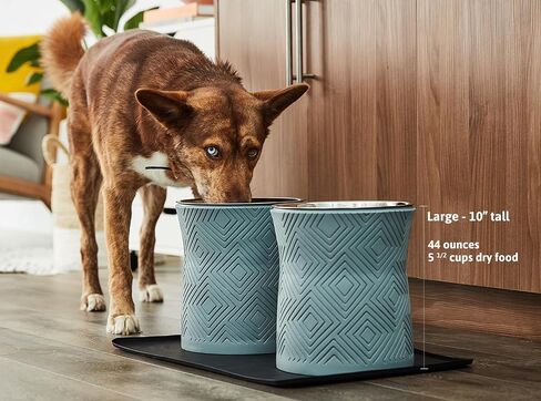 Santa Fe Single Elevated Pet Bowl for Dry Food or Water with Stainless Steel Washable and Removable 16oz Inner Bowl (Small, Coral Pink) in Saudi Arabia