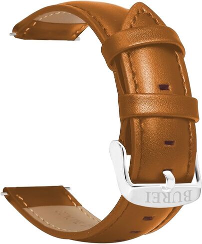 BUREI Leather Watch Band for Men and Women 20mm Top Grain Calf Leather Watch Strap in Saudi Arabia