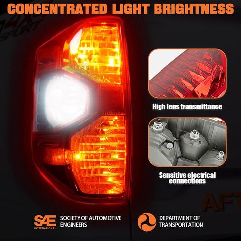 Tail Light Assembly Fit For Toyota Tundra 2014 2015 2016 2017 2018 2019 2020 2021 Rear Left Driver Back Up Side Lens Housing Taillight Cover Replaces 81550-0C101 TO2800193(Lamp Included) in Kuwait
