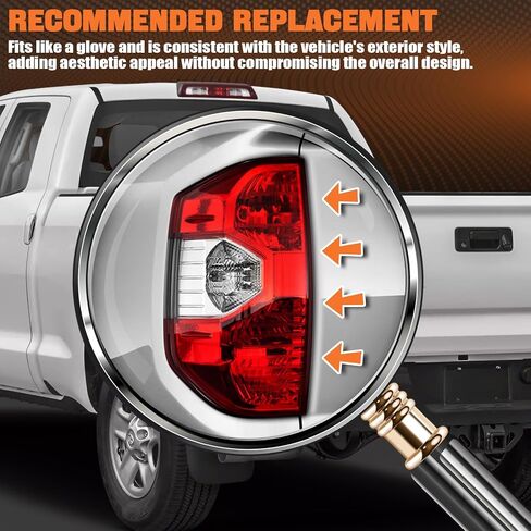 Tail Light Assembly Fit For Toyota Tundra 2014 2015 2016 2017 2018 2019 2020 2021 Rear Left Driver Back Up Side Lens Housing Taillight Cover Replaces 81550-0C101 TO2800193(Lamp Included) in Kuwait