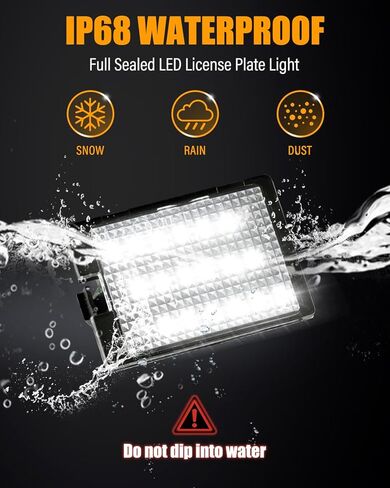 مصباح لوحة ترخيص LED من LESAUCE لشاحنة بيك اب دودج دورانجو 2014-2023، 6000 كلفن أبيض، 18 SMD، استبدال مجموعة مصابيح العلامات، التوصيل والتشغيل، حزمة من 2 in Kuwait