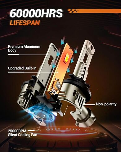 لمبة SEALIGHT H11، 34000LM 6500K أضواء نهارية بيضاء باردة مع مروحة تبريد، مقاس 1:1 مصابيح ضباب H8 H9 H16، 3 دقائق Plug-N-Play، حزمة من 2 in Saudi Arabia