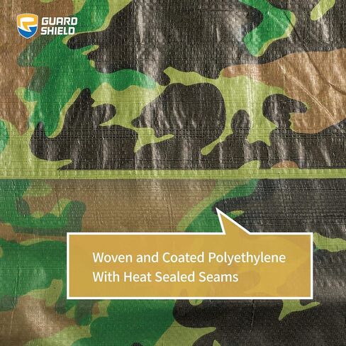 GUARD SHIELD Heavy Duty Camo Tarp Camouflage Tarps Waterproof 9x12 Feet Poly Cover 10mil in Kuwait