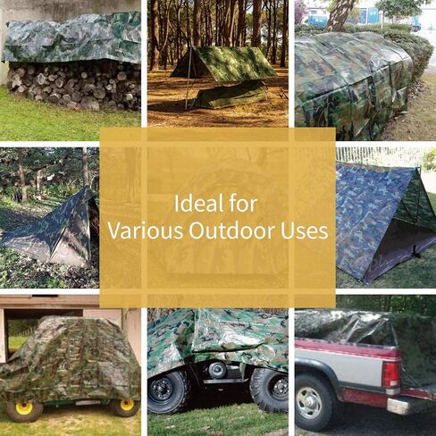 GUARD SHIELD Heavy Duty Camo Tarp Camouflage Tarps Waterproof 9x12 Feet Poly Cover 10mil in Kuwait