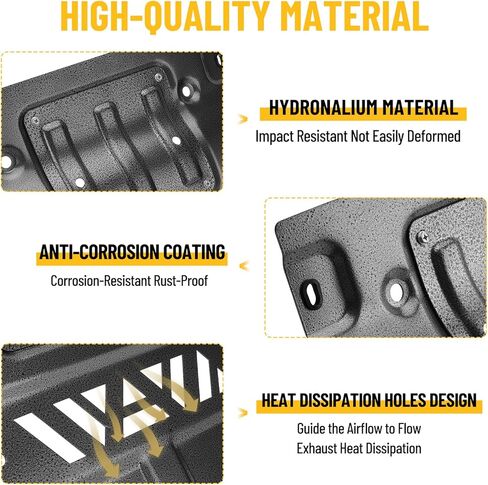 واقي سبلاش أمامي سفلي أسود للمحرك FL3Z-5D032-D متوافق مع 2018-2022 Ford F-150 (بديل للمركبات ذات لوحة انزلاقية مثبتة في المصنع) in Kuwait