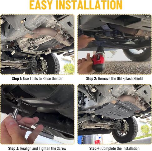 واقي سبلاش أمامي سفلي أسود للمحرك FL3Z-5D032-D متوافق مع 2018-2022 Ford F-150 (بديل للمركبات ذات لوحة انزلاقية مثبتة في المصنع) in Kuwait