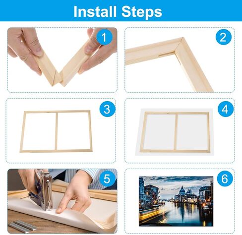 PATIKIL 9x12 inch Canvas Stretcher Bars, DIY Removable Wooden Canvas Frames Kit for Oil Paintings Poster Picture Photo, Arts Accessory, Paint by Numbers in Saudi Arabia