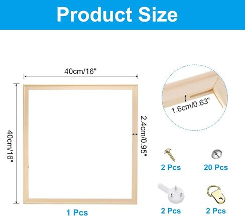 PATIKIL 9x12 inch Canvas Stretcher Bars, DIY Removable Wooden Canvas Frames Kit for Oil Paintings Poster Picture Photo, Arts Accessory, Paint by Numbers in Saudi Arabia