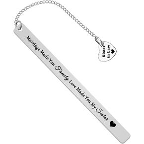 Sister in Law Gifts Bookmark Marriage Made You Family Love Made You My Sister Bookmark Sister in Law Birthday Gifts Christmas Mothers Day Wedding Gifts for Sister in Law