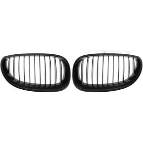 uxcell Matte Black Front Kidney Sport Grilles Grill for BMW E60 E61 5 Serie M5 525i 525xi 528i 530i 530xi 2003 2004 2005 2006 2007 2008 2009 2pcs