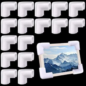 16 Pcs Picture Mirror TV Frame Foam Corner Protectors for Shipping Moving Foam Corners L-shaped Edge Foam Protection Corners Picture Corners for Moving