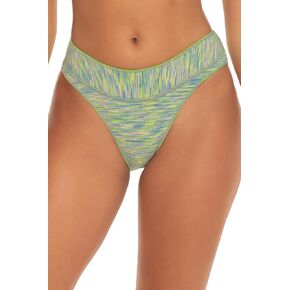 BECCA by Rebecca Virtue Mosaic Mia High Leg Scoop Bottoms Kiwi XS