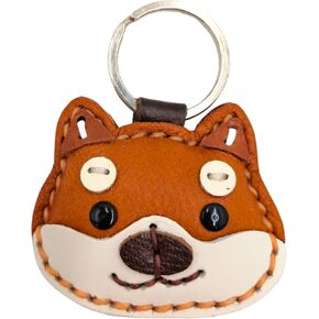 Genuine Leather Keychain, Animal Leather Keychain, Animal Keychain, Real Leather, Pet Lover Keyring Charm Pendant Gifts