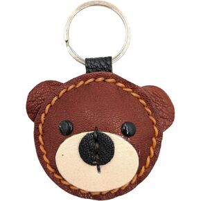 Genuine Leather Keychain, Animal Leather Keychain, Animal Keychain, Real Leather, Pet Lover Keyring Charm Pendant Gifts