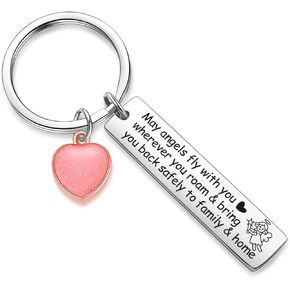 ZNOSVEI Guardian Angel Keychain New Driver Christmas Jewelry Family Jewelry Aircraft Commander Gift