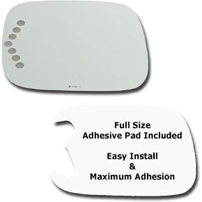 Mirror Glass + Full Size Adhesive Pad for 2005-2010 Toyota Avalon Driver Side Replacement - Signal (2005 2006 2007 2008 2009 2010 05 06 07 08 09 10)