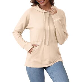 Hoodies for Women Sweatshirt Loose Batwing Sleeve Thumbhole Fall Sweaters with Pockets