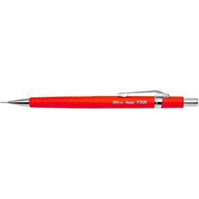 Pentel P205-F Pencil, Red Barrel