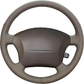 Custom Genuine Leather Alcantara Steering Wheel Cover for Land Cruiser 1995 1996 1997 1998 1999 2000 2001 2002 Lexus LX 450 1996 1997 / LX 470 1998-2002 / Lexus LS 400 1996-2000 Accessories