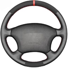 Custom Genuine Leather Alcantara Steering Wheel Cover for Land Cruiser 1995 1996 1997 1998 1999 2000 2001 2002 Lexus LX 450 1996 1997 / LX 470 1998-2002 / Lexus LS 400 1996-2000 Accessories