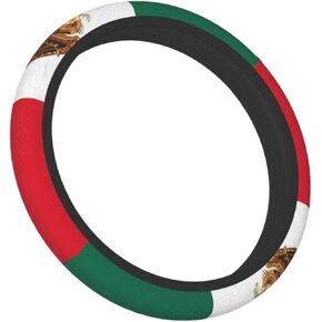 Universal Steering Wheel Covers，Mexican flag Elastic Car Wheel Cover, Anti-Slip Car Accessories for Men Women