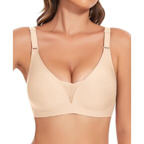 Women No Underwire Comfort V Neck Wireless Seamless Bra