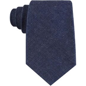 OTAA Dark Blue Raw Denim Linen Tie Casual Ties for Men - Perfect Neck Tie for Groomsmen Wedding Ties or Formal Occasions - Ideal Gifts for Him