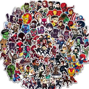 Superheroes Stickers for Water Bottles 100Pcs Teens Hero Stickers for Kids Boys Vinyl Super Heroes Stickers Cartoon Hero Stickers Comic Legends Decals for Laptop Hydroflask Cute Anime Stickers