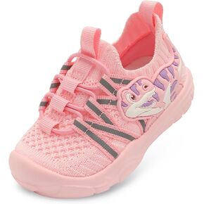 FEETCITY Toddler Shoes Boys Girls Walking Shoes Toddler Slip On Shoes Wide Kids Tennis Shoes Lightweight Toddler Dinosaur Shoes Baby Sneakers