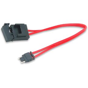 1 PC Car Two-Wire Electrical Appliance, 32V 20 Amp 16 AWG Fuse Holder Connector, Acc Electrical Appliances, Sutible for Mini ATM Fusebox Panels 11.5 Inches (Red & Black)
