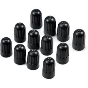 12Pcs TPMS Tire Valve Stem Caps, Black Plastic Long Stem Caps for TR20008 TPMS Valve Caps with Rubber Gasket Universal for Cars, SUVs, Trucks, Bikes and Motorcycles Tire Valve Stem Caps Accessories