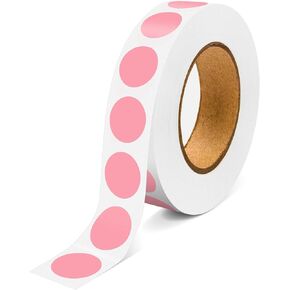 1000PCS Pink Colored Dot Stickers Round Coding Circle Label Stickers 0.5 inch Label in Dispenser Box for Office Classroom