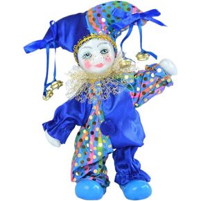 6 Inch Triangel Clown Doll Vintage Clown Dolls Porcelain Poseable Clown Figure Flexible Toys Collectible Handmade Dolls for Home Decoration, Gift for Kids on Halloween Christmas Birthday