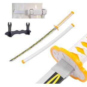 Zenitsu Sword for Demon Slayer Cosplay 41inch Anime Katana Sword Set Rengoku/Tanjiro/Inosuke/Kokushibou A Variety of Styles