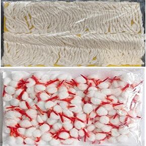 400 x Cotton Wicks for Puja Pooja Jyot Batti for Oil Lamp Diya for Diwali Deepawali Diya, Ideal for Brass, Kuber Clay Diya for Home Mandir Temple Clay Diyas (Round & Long Cotton Wicks) Off-white
