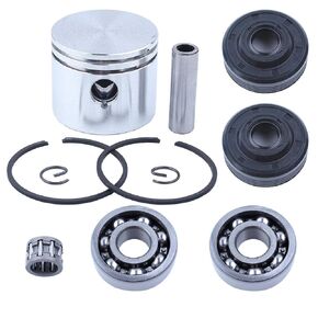 Oil Seal Bearing Bore 41mm Piston Ring Kit for Partner 370 371 390 350 351 352 , Piston, Pin, Ring, Circlip, Crank Bearing, Oil Seal, Needle Bearing