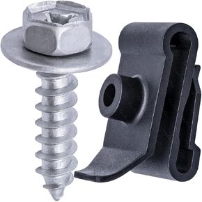 Rexka 10 Sets Bumper Cover Fender Liner Screw Nylon U Nut Kit for Toyota Lexus 90159-60488 90467-05114