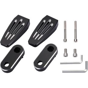 2pcs Black Motorcycle Footrests, Driving Floorboard, 360° Free Rotating, with Mount Bracket Kit，for Spyder F3/F3-S/F3-T/F3-LTD 2015 2016 2017-2023, Aluminum