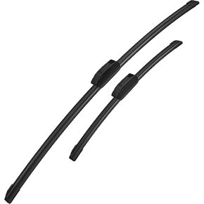 OEM Quality Windshield Wiper,25"+23" Windshield Wiper Blades,All-season Quiet and Durable Stable High Performance Water Repellent Wiper Blades for J-hook/U-hook (2-Pack)