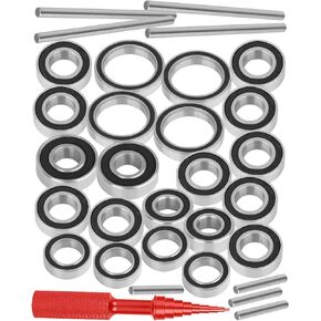 RC Bearings Kit Upgrades Part for 1/7 Fireteam/Mojave 6S BLX,1/8 Typhon 6S BLX,Outcast 6S BLX,Kraton 6s BLX,Senton 6S BLX,Talion 6S BLX,Notorious 6S BLX,22pcs w/Bearing Tool,Black