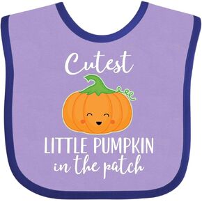 inktastic Halloween Cutest Little Pumpkin in the Patch Baby Bib