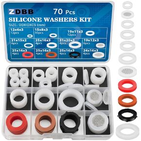 1000 Pcs 18 Size O Ring Kit+18 Size Rubber Washers Assortment Kit for Plumbing Faucet Water Pipe Garden Hose Washers Shower Heads Gasket Repair and Air or Gas Connections