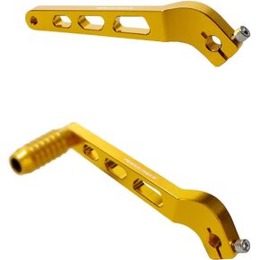 POWER JAMES 6.5 Inch Long Gold Clutch Shift Lever Shifter for Harley 09-17 Dyna FX Softail, 18-Later FLDE, FLFB/S, FLSL, FLHC/S,FLSB,FXBR/S Models (Gold)