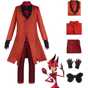 Alastor Cosplay For Adult Outfit Hazbin Costume With Wig Halloween Party