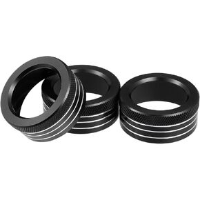 غطاء حلقة لمقبض الصوت لوحدة التحكم في السيارة لسيارة Subaru BRZ لسيارة Toyota 86 2013-2020 أسود (مجموعة من 3)