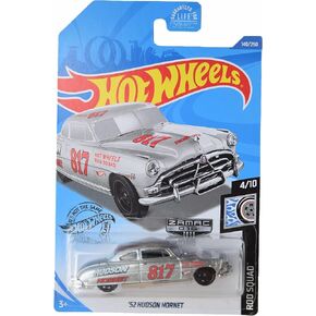 Hot Wheels Zamac '52 Hudson Hornet, [Silver] 140/250 Rod Squad 4/10