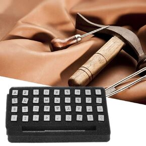 【𝐒𝐩𝐫𝐢𝐧𝐠 𝐒𝐚𝐥𝐞 𝐆𝐢𝐟𝐭】 Letter Punch, 13mm Leather Stamp Set Alphabet 26 Letters & 10 Numbers Punch Die DIY Leathercraft Tool 36pcs (3.5mm)