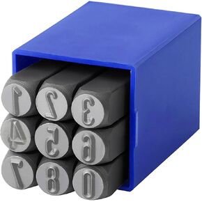 Letter Stamp Set, 3/16"(5mm) Spring Steels Stamping Kit, A-Z 27PCS Metal Punch Press Tool for Metal Plastic Wood Leather & More
