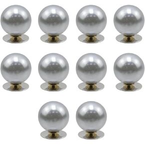 HEVSTIL 10 Sets Pearl Brooch Buttons No Sew Buttons Cover Up Buttons,Removable Reusable and Multipurpose for Shirt Coat Dress Crafts Clothes Buttons for Women Girls (12mm Gold)